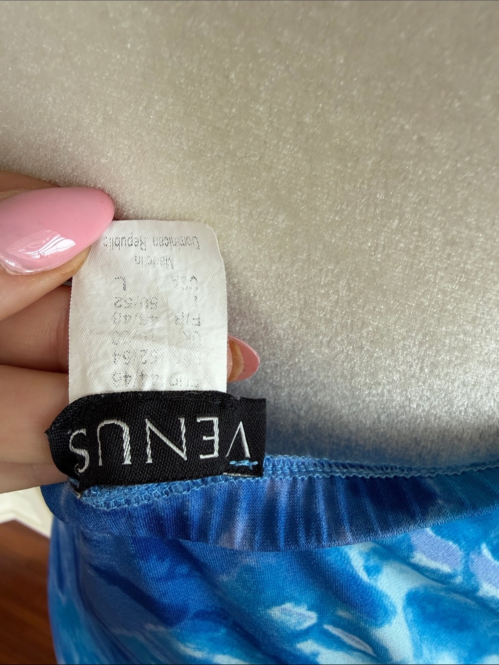 VENUS Blue Halter Dress L - Picture 5 of 6